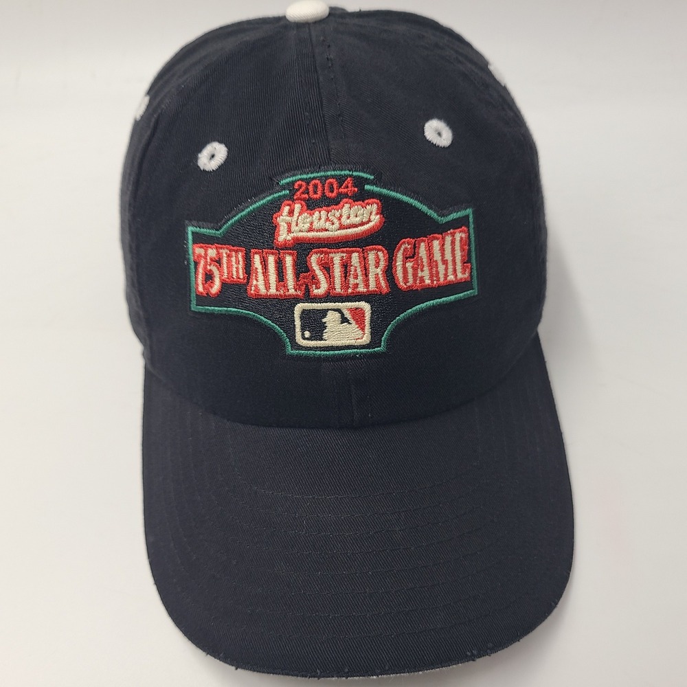 Vintage Houston Astros Hat Adjustable New‎ Era Black MLB 2004 All Star Game Men